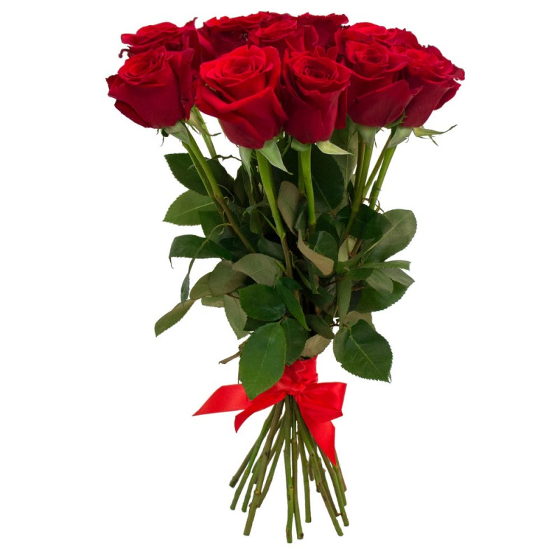 Kytica červených ruží s mašľou