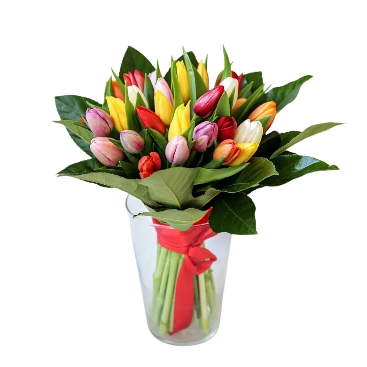 Kytica farebných tulipánov