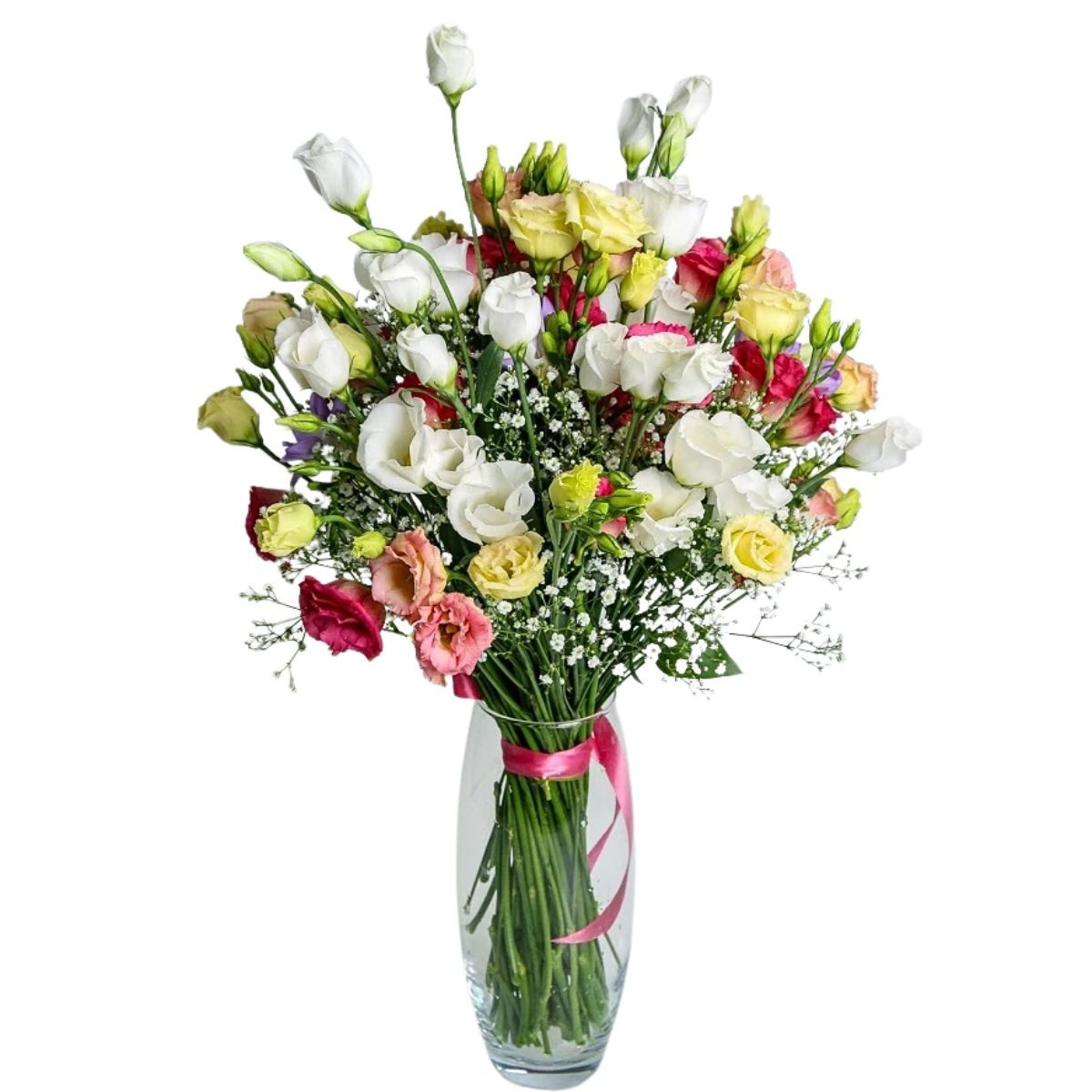 Kytica farebných Lysianthusov