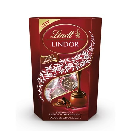 Lindt Lindor čokoládové guličky Double chocolate