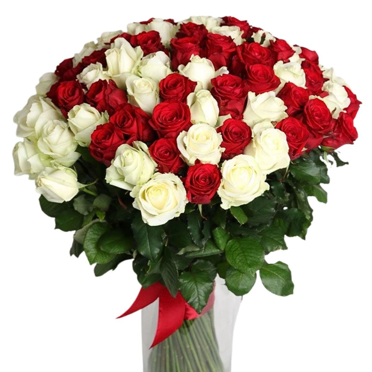 Kytica z červených a bielych ruží - Duored