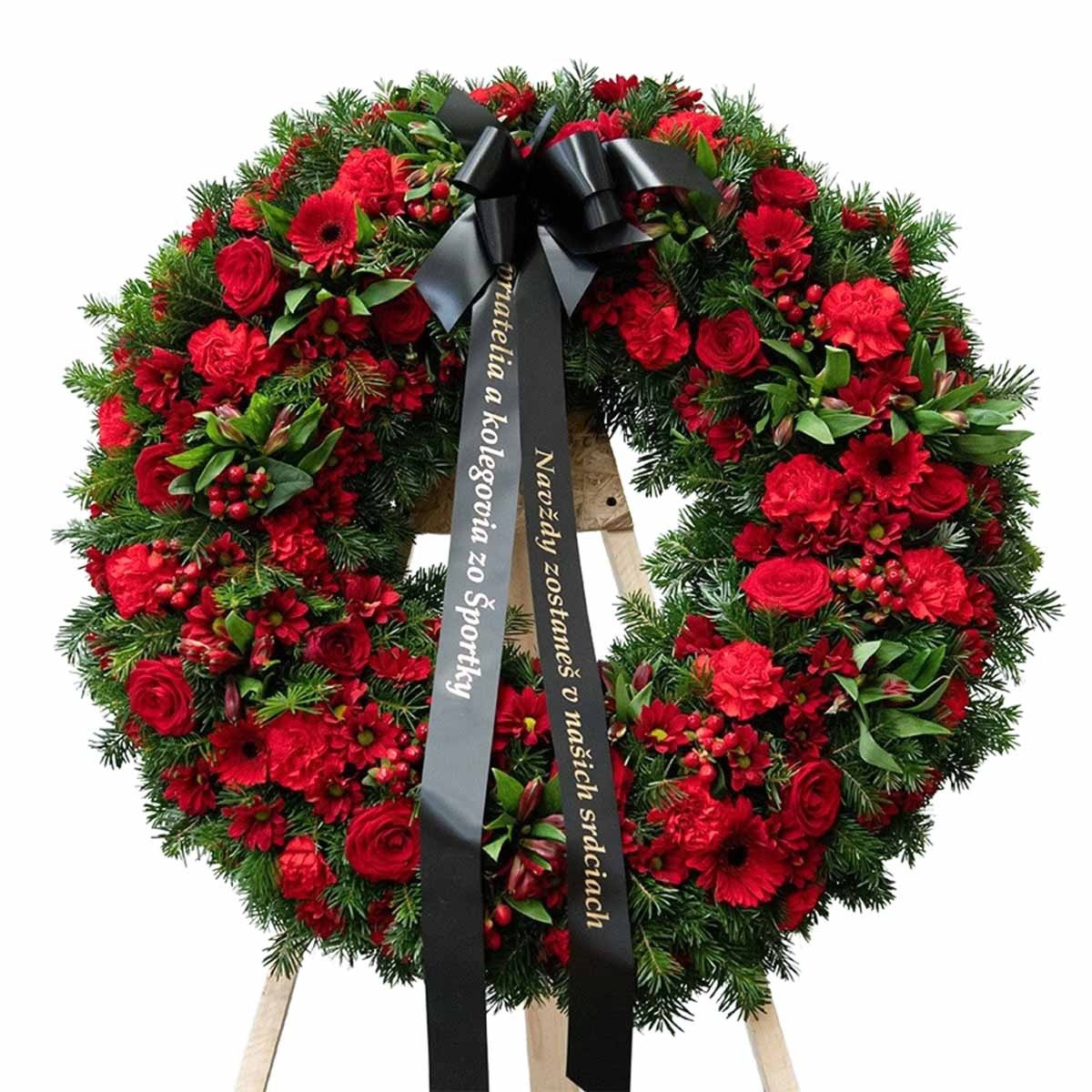 Veniec Sympathy elegantný červený