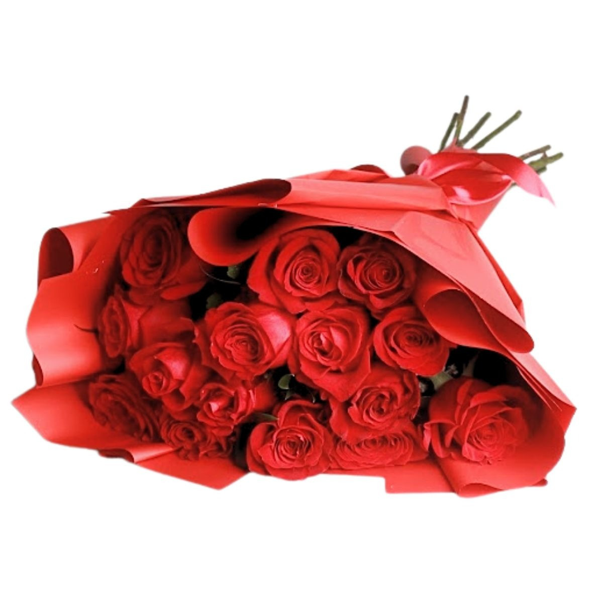 Romantická kytica z červených ruží