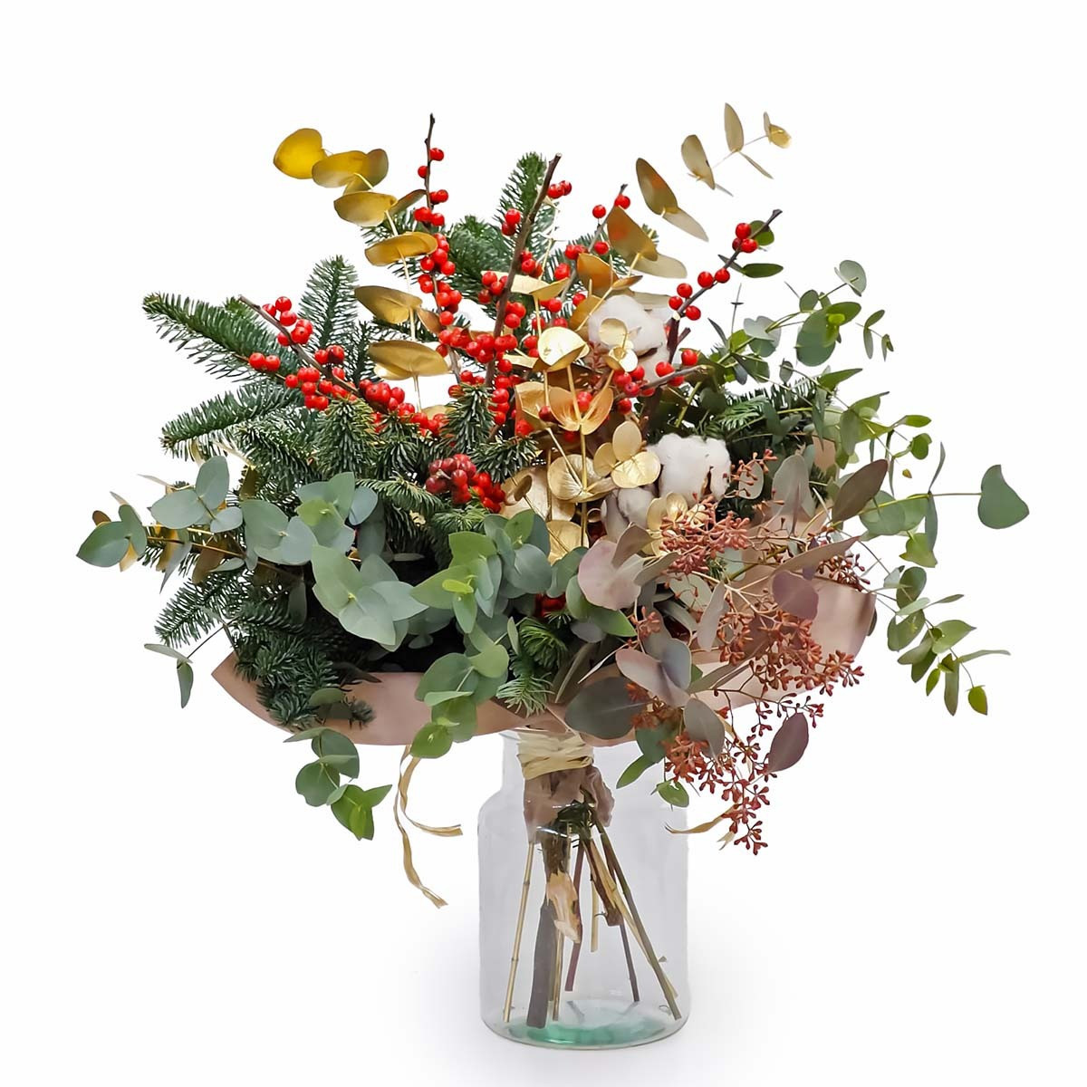 Vianočná prírodná miešaná kytica