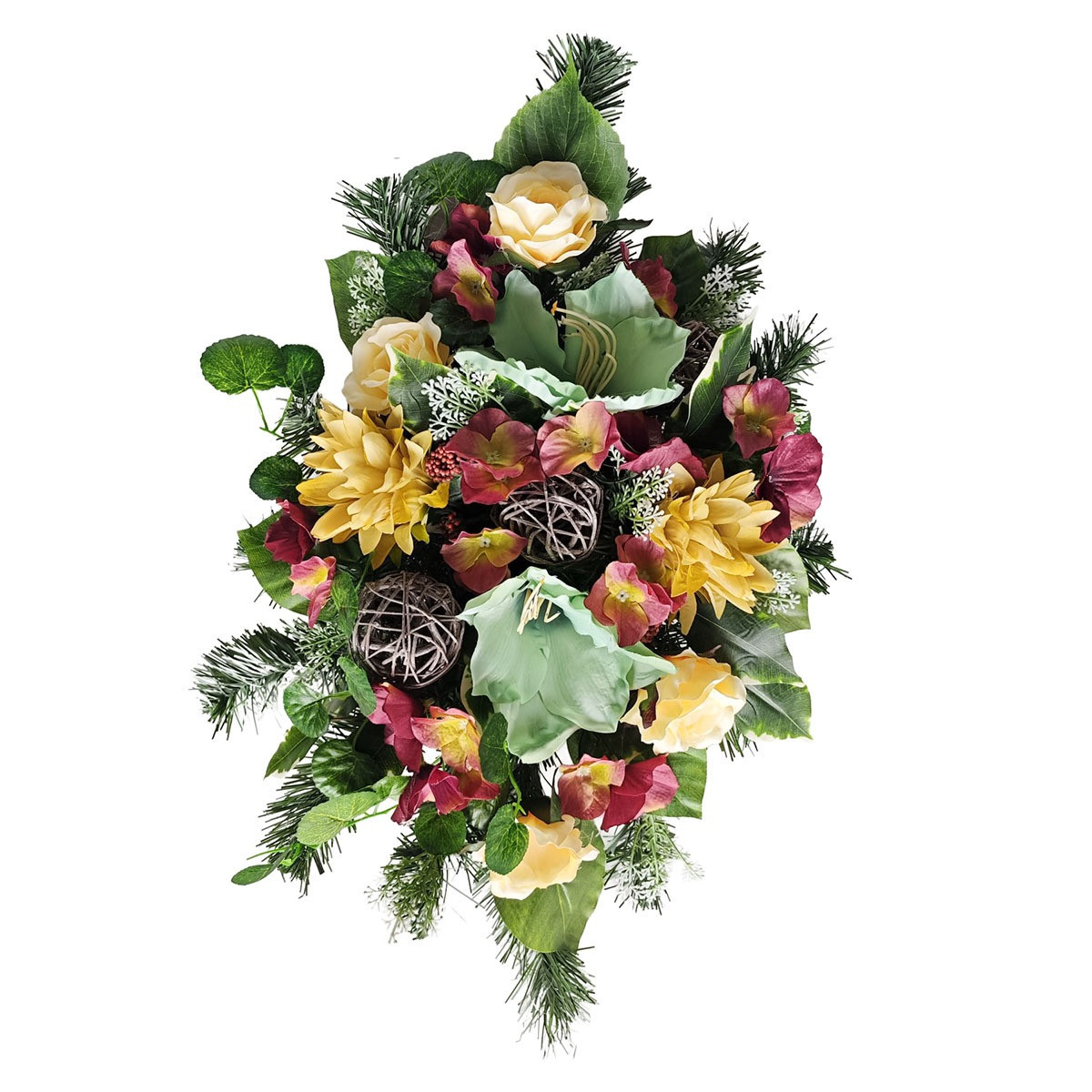 Spomienkový aranžmán  - ružovo-zelený