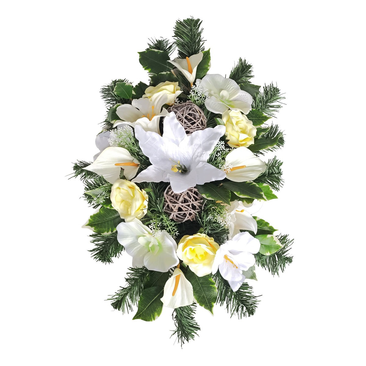 Spomienkový aranžmán - biely