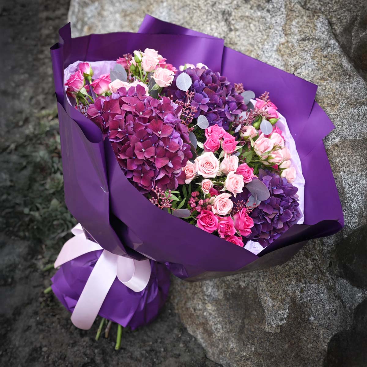 jesenná fialová kytica s hortenziami kvety pre vas 1.jpg